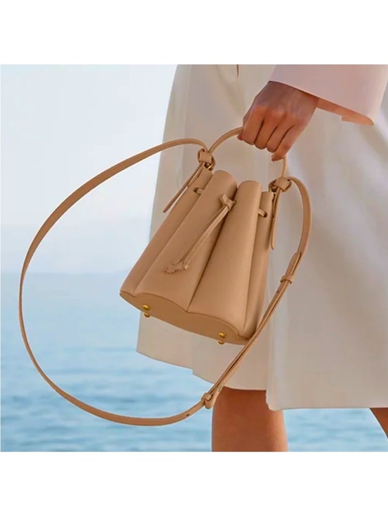 Polene Handbags - Polène Beige Bucket Bag Tan Mini Huit